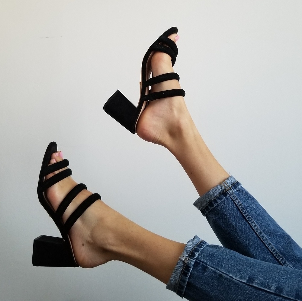 TOPSHOP Black Mule Sandals